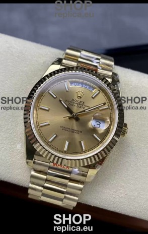 Rolex Day Date Presidential 18K Rose Gold Watch 40MM - Gold Dial 1:1 Mirror Quality