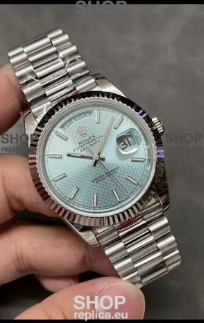 Rolex Day Date Presidential 904L Steel 40MM - Blue Patterned Dial 1:1 Mirror Quality Watch