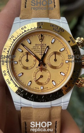 Rolex Cosmograph Daytona DiW Golden Essence Carbon Fiber Watch Cal.4130 Movement