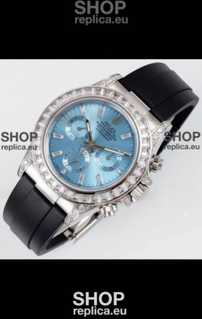 Rolex Daytona Super Clone ICE Blue Dial Stainless Steel 1:1 Mirror Cal.4131 Movement Replica Watch