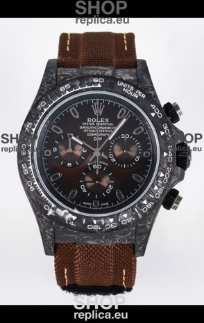 Rolex Daytona Super Clone DiW Edition Carbon Fiber Watch in Brown Dial - Cal.4130 Movement