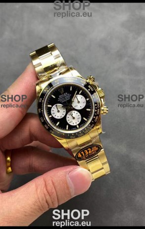 Rolex Cosmograph Daytona M126528 Yellow Gold Black Dial Original Cal.4132 Movement