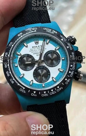 Rolex Cosmograph Daytona DiW CELESTE INVERT Edition Carbon Fiber Watch - Cal.4130 Movement 