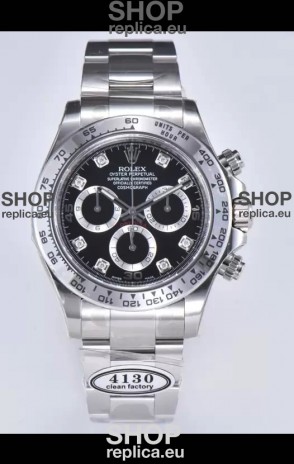 Rolex Cosmograph Daytona M116509-0055 Original Cal.4130 Movement - 904L Steel Watch Black Dial