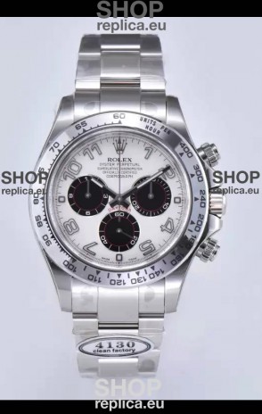 Rolex Cosmograph Daytona Panda M116519 Original Cal.4130 Movement - 904L Steel Watch White Dial