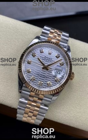 Rolex Datejust Cal.3235 Movement 1:1 Mirror Replica 904L Steel 36MM - Grey Fluted Motif Dial