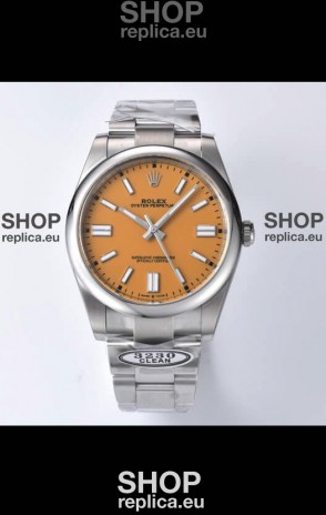 Rolex Oyster Perpetual REF#124300 41MM Cal.3230 Movement Swiss Replica Dark Yellow Dial 904L Steel 1:1 Mirror Replica Watch