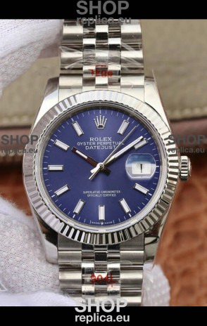Rolex Datejust 36MM ETA-3135 Movement Swiss Replica in 904L Steel in White Roman Dial 