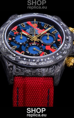 Rolex Daytona DiW Edition Multicolored Dial Edition Forged Cabon Casing 1:1 Mirror Replica