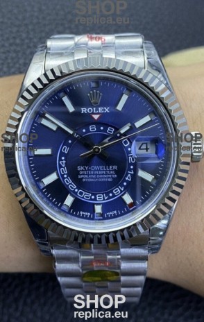 Rolex Sky-Dweller REF# M336934 Blue Dial Watch in 904L Steel Case 1:1 Mirror Replica