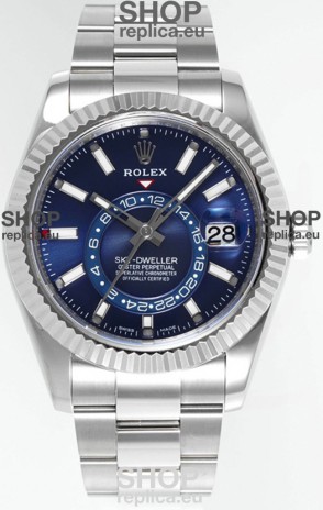 Rolex Sky-Dweller REF #m336934 Blue Dial Watch in 904L Steel Case - Super Clone Watch