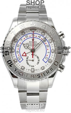 Rolex Yachtmaster II Stainles Steel Ref.116689 1:1 White Gold Plated Bezel 