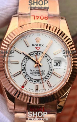 Rolex Sky-Dweller Everose Gold Oyster 42MM 1:1 Mirror Replica Watch 
