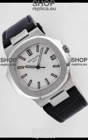 Patek Philippe Nautilus 5711/1A-011 1:1 Mirror Swiss Replica Watch in White Dial 904L Steel 