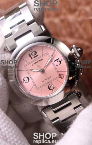 Pasha De Cartier 1:1 Mirror Quality Automatic Swiss Replica Watch 32MM - Pink Dial