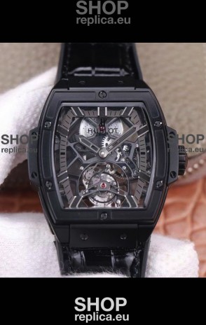 Hublot Masterpiece MP Edition Genuine Tourbillon Swiss Replica Watch in PVD Coating