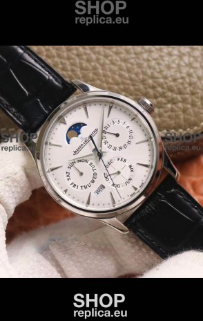 Jaeger LeCoultre Master Ultra-Thin Perpetual Calendar White Dial Swiss Replica Watch 