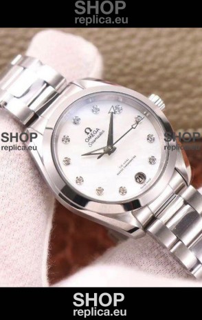 Omega Seamaster Aquaterra 150M 34MM Swiss Replica Watch in White Dial