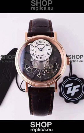 Breguet Tradition 7057BR/R9/9W6 Pink Gold Dual Tourbillon Swiss Replica Watch