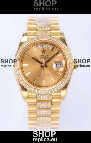 Rolex Day Date Presidential 18K Yellow Gold Watch 36MM - Gold Dial 1:1 Mirror Quality Watch