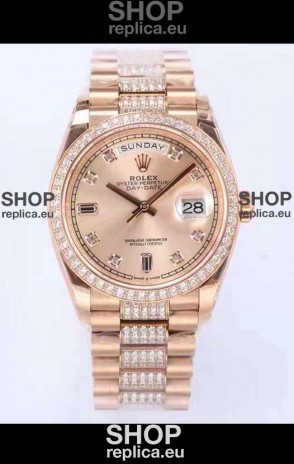 Rolex Day Date Presidential Rose Gold Watch 36MM - Rose Gold Dial 1:1 Mirror Quality Watch