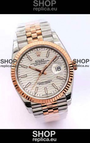 Rolex Datejust Fluted-Motif Dial 41MM Cal.3135 Movement Swiss Replica Watch in 904L Two Tone Casing