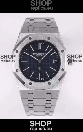 Audemars Piguet Royal Jumbo Oak Extra Thin Swiss Replica - 1:1 Mirror Replica Watch 904L Steel Blue Dial