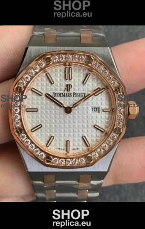 Audemars Piguet Royal Oak Quartz 33MM Swiss Watch Two Tone Swiss - 1:1 Mirror Replica Edition