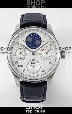 IWC Portuguese Perpetual Calendar Stainless Steel Swiss Replica Watch REF. IW503406