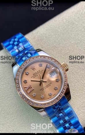 Rolex Datejust Ladies 28MM Cal.3135 Movement Swiss Replica in 904L Steel Brown Dial 