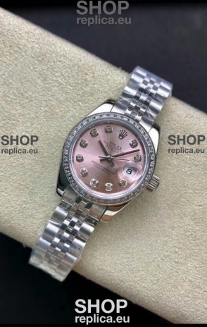 Rolex Datejust 279174 28MM Swiss Replica in 904L Steel in Pink Dial - 1:1 Mirror Replica