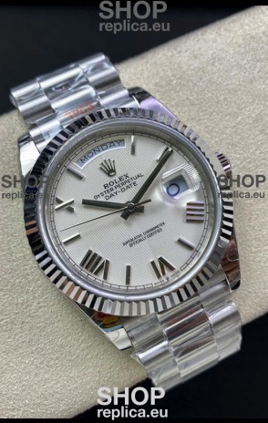 Rolex Day Date 228239-83419 904L Steel 40MM - White Pearl Dial 1:1 Mirror Quality Watch