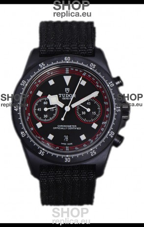 Tudor Pelagos FXD Chronograph Carbon Casing 1:1 Mirror Replica Black Dial in Nato Strap