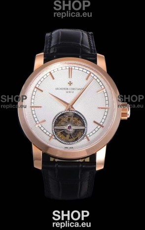 Vacheron Constantin Minute Repeater Tourbillon Swiss Replica Watch in Steel Casing 44MM Rose Gold Casing