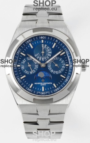 Vacheron Constantin Overseas Perpetual Calendar Ultra-Thin Blue Dial with Steel Strap
