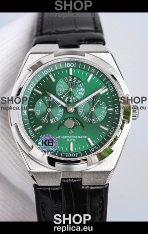 Vacheron Constantin Overseas Perpetual Calendar Ultra-Thin Green Dial with Leather Strap