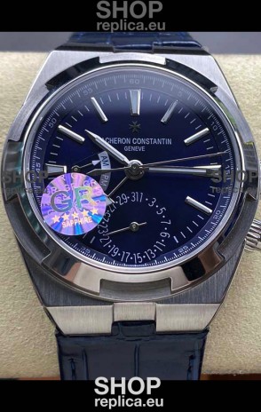 Vacheron Constantin Overseas Dual Time Stainless Steel 1:1 Mirror Swiss Replica Blue Dial