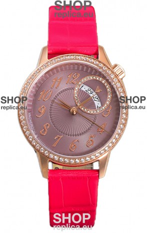 Vacheron Constantin Egerie Muse Rose Gold Casing in Brown Dial Swiss Replica