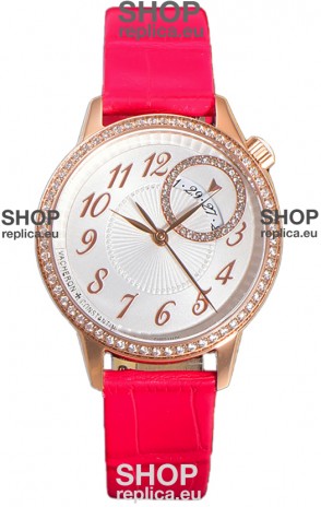 Vacheron Constantin Egerie Muse Rose Gold Casing in White Dial Swiss Replica