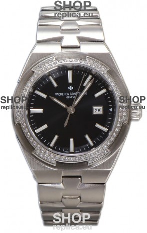 Vacheron Constantin Overseas Steel Casing Black Dial 35MM Swiss Replica Watch 