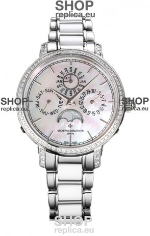 Vacheron Constantin Traditionelle Perpetual Calendar Ultra-Thin Steel Swiss Replica
