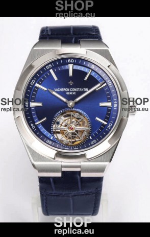 Vacheron Constantin Overseas Tourbillon Stainless Steel Leather Strap 1:1 Mirror Replica