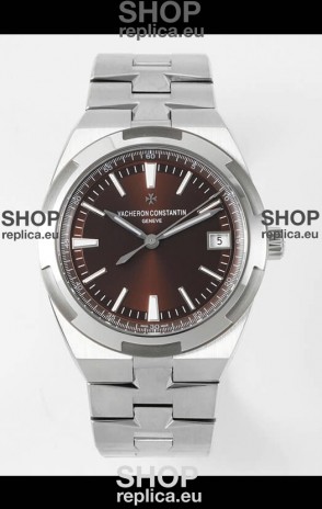 Vacheron Constantin Overseas 1:1 Mirror Swiss Replica Watch in Brown Dial - Steel Strap