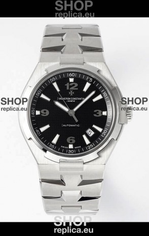 Vacheron Constantin Overseas 1:1 Mirror Swiss Replica Watch in Black Dial - Steel Strap