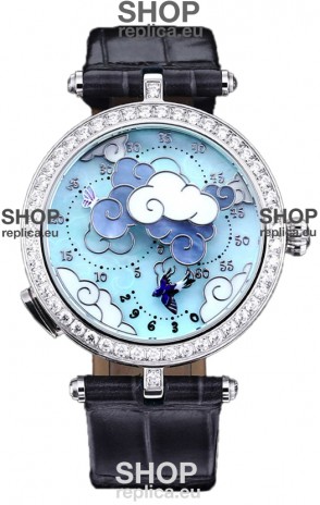 Van Cleef & Arpels Donde Des Papillons Stainless Steel Casing Swiss Movement Replica Watch 