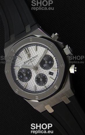 Audemars Piguet Royal Oak Chronograph White Dial Rubber Strap Swiss Replica Watch 