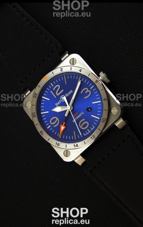 Bell & Ross BR03-93 GMT Steel Swiss Replica Watch Blue Dial 1:1 Edition 42MM