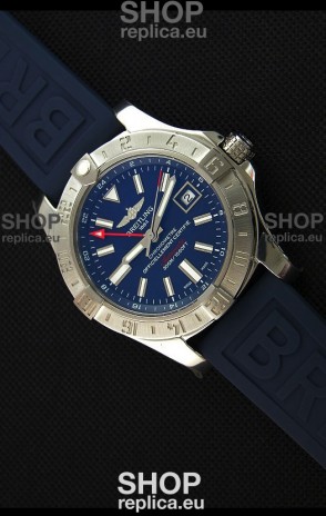 Breitling Avenger II GMT Swiss 1:1 Mirror Replica Watch in Blue Dial 