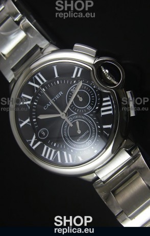Ballon De Cartier Chronograph in Stainless Steel Case - 1:1 Mirror Replica