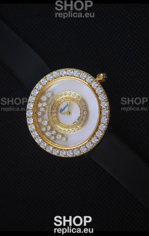 Chopard Happy Dreams 36MM Black Strap in White Dial